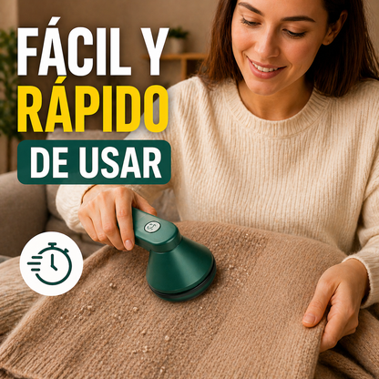 FuzzClean Pro VERDE - Quita Pelusas Eléctrico Portátil