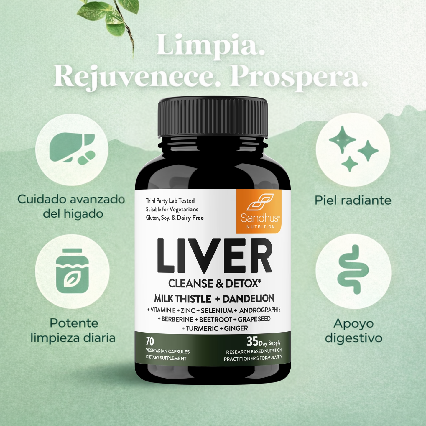 Liver Cleanse & Detox 70 CAPS - Mejora tu bienestar digestivo